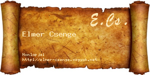 Elmer Csenge névjegykártya